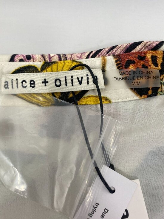 Alice + Olivia Eloise Boundless Butterfly Silk-Blend Blouse Medium NWT $330 - Picture 11 of 14